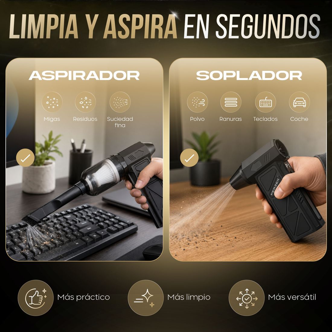 Limpiando un teclado con el PX1000 PRO